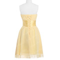 GK bretelles en mousseline de soie sweetheart jaune clair robe de demoiselle d&#39;honneur GK000006